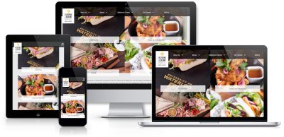 UW Catering Services website on a variety of devices