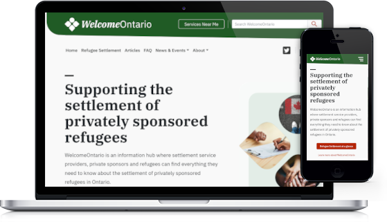 Welcome Ontario website on a variety of devices