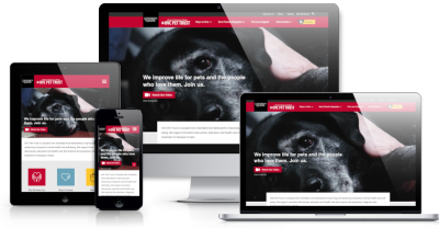 OVC Pet Trust website on a variety of devices